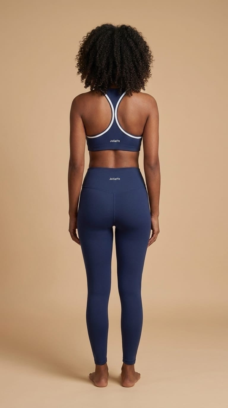 Ensemble Legging & Brassière Bleu Midnight Dos Croisé