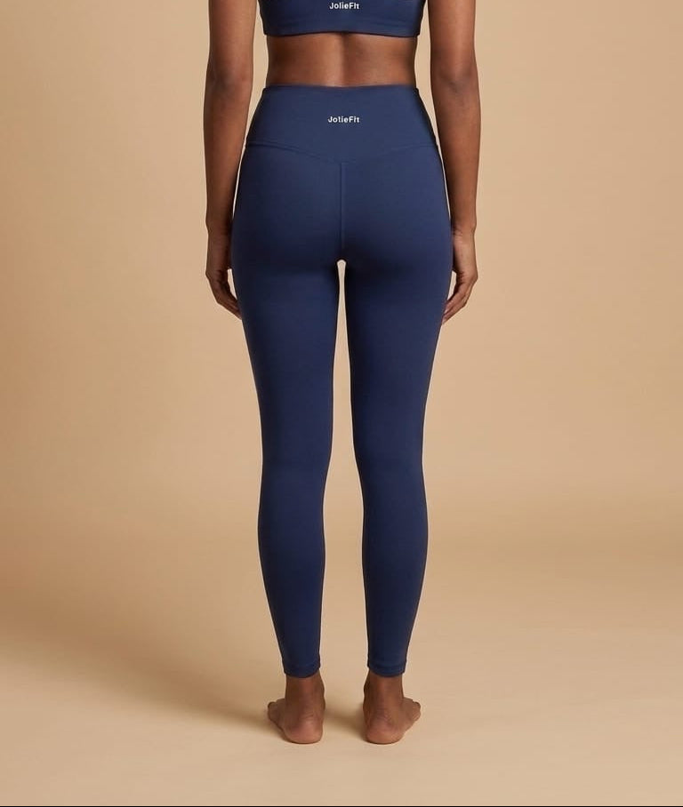 Legging Taille Haute Bleu Marine - Sport Femme