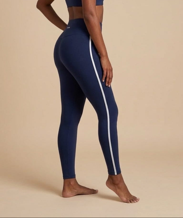Legging Taille Haute Bleu Marine - Sport Femme