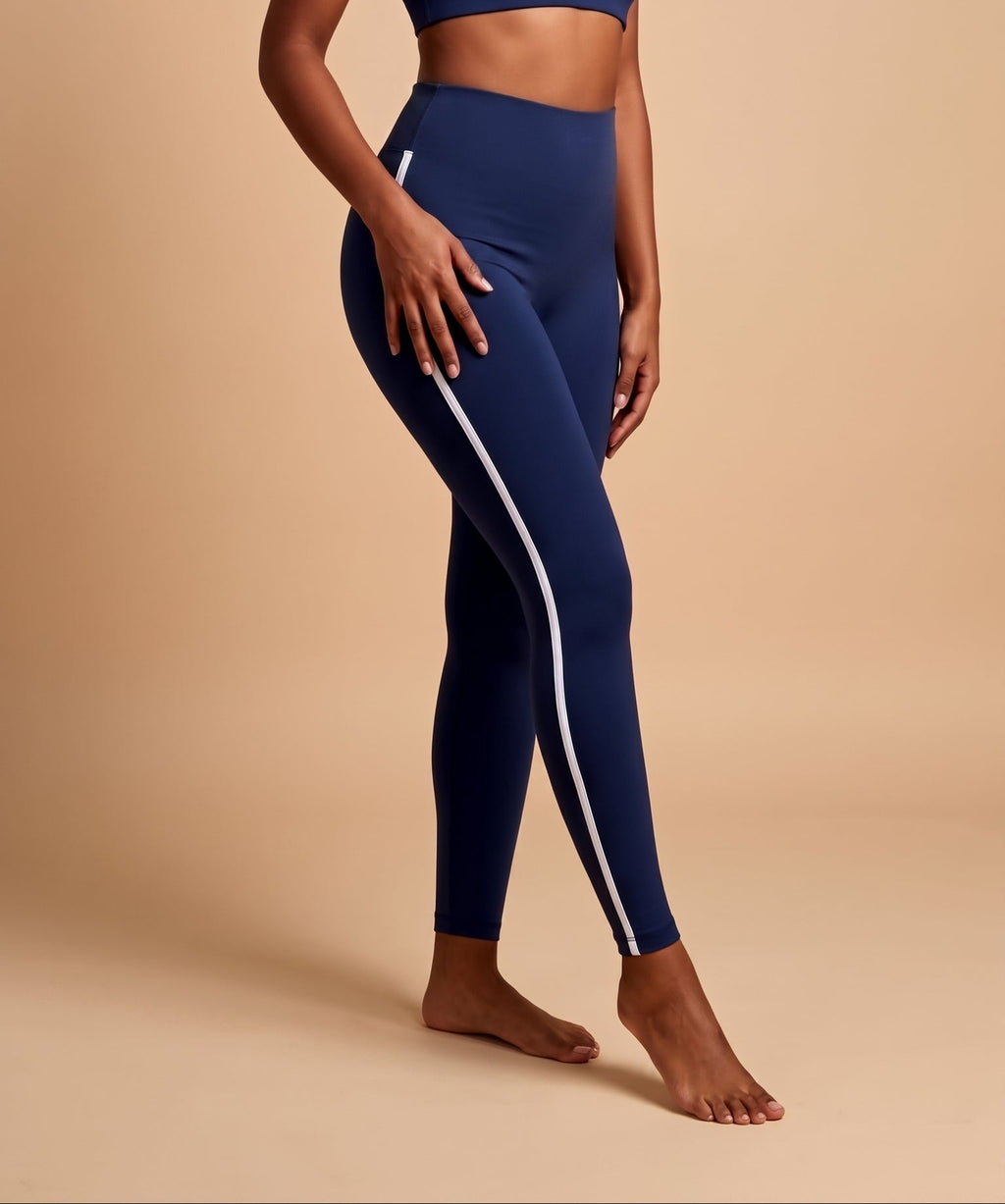 Legging Taille Haute Bleu Marine - Sport Femme