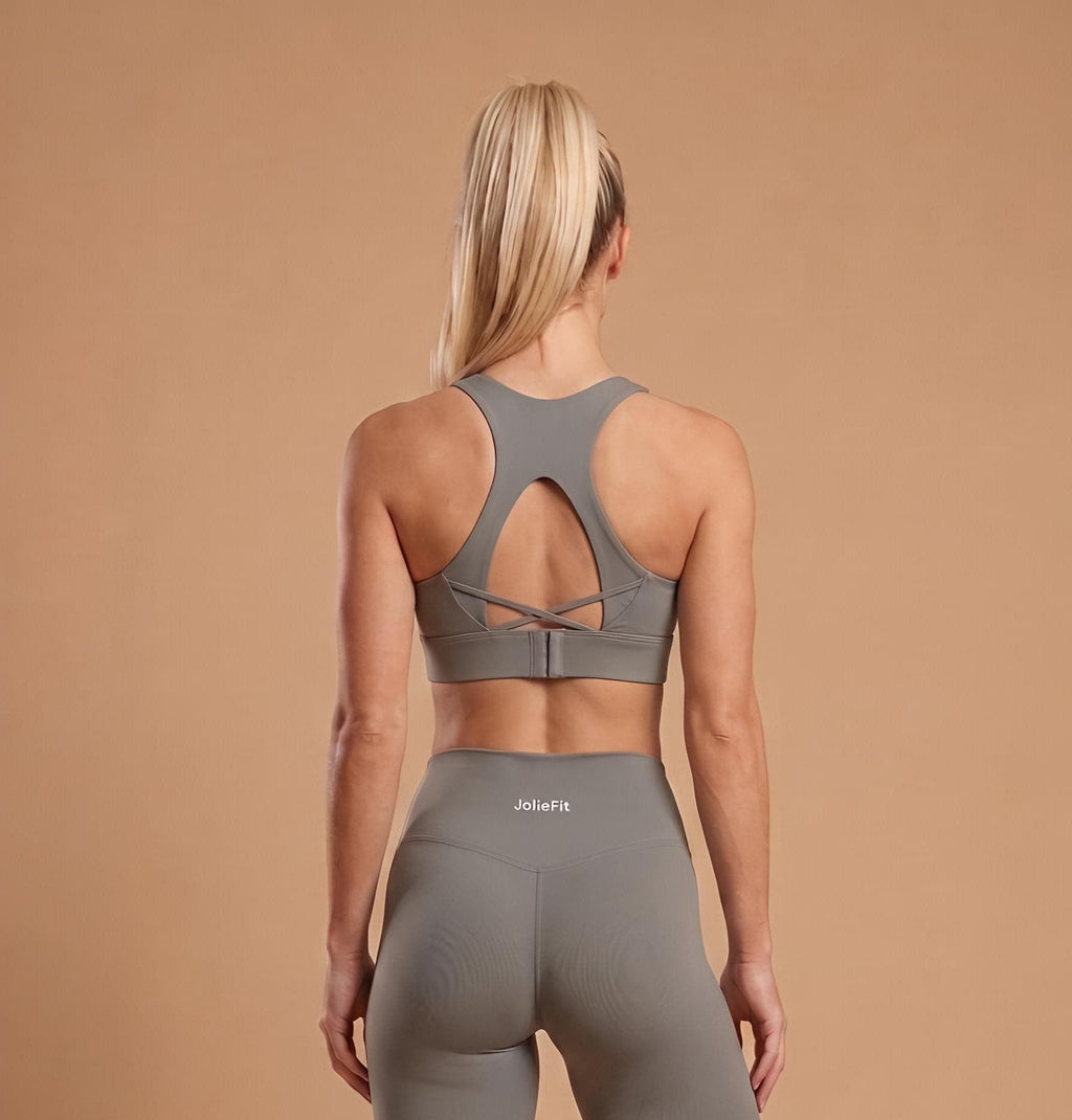 Brassière Dos Ajouré Kaki - Sport Femme